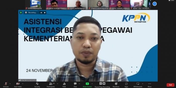KPPN Sosialisasi Persiapan Implementasi Integrasi Belanja Pegawai Lingkup Kemenag TA 2023