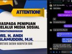 Manisnya Pesan Hoax Catut Sekda Bone: Ada Rezeki Buat Kita, Kirim No Reknya Yah!