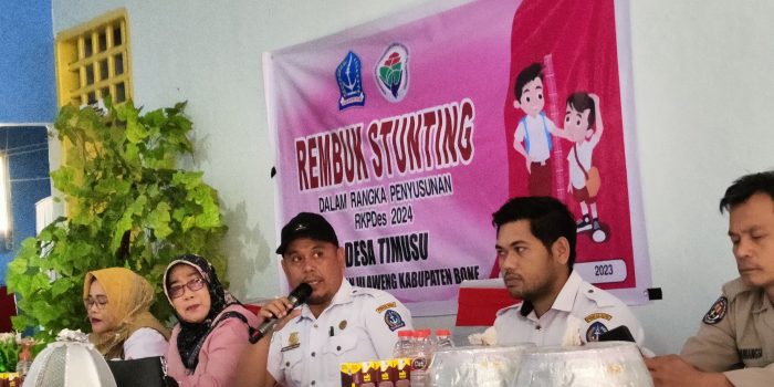 Kolaborasi Warga, Pak Bangdes Timusu Perangi Stunting di Desa