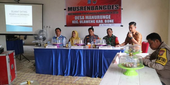 Momen Haru Musyawarah di Manurunge: Camat-Sekcam Pamit, Kapolsek Sampaikan Ini