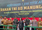 1.898 Titik Fasilitas Air Bersih TNI AD Manunggal Diresmikan di Samarinda