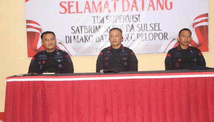 Tim Supervisi Sat Brimob Polda Sulsel Sambangi Mako Brimob Bone, Ini Tujuannya