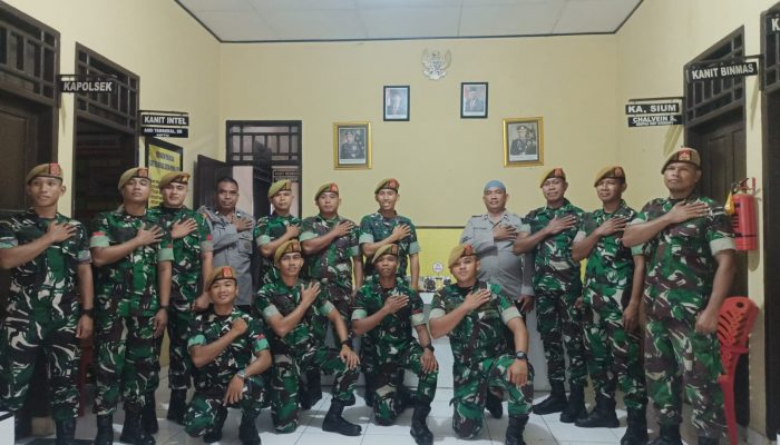 Sinergitas TNI-Polri di HUT ke-78 Bhayangkara di Mapolsek Bengo