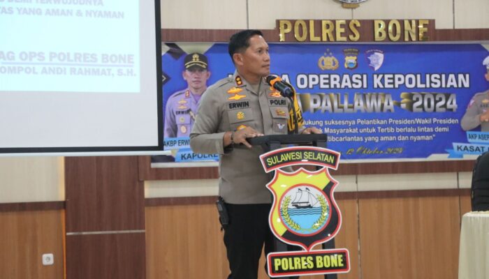 Pesan Kapolres Bone Saat Pimpin Latihan Pra Operasi Zebra