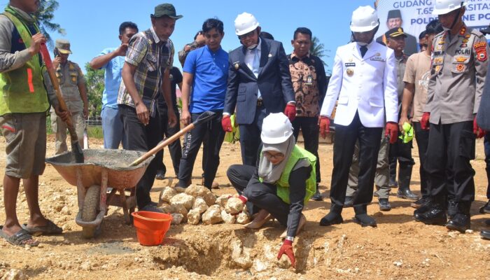 Bupati Bone – Forkopimda Ground Breaking Gudang Ketahanan Pangan Polri Berkapasitas 1000 Ton