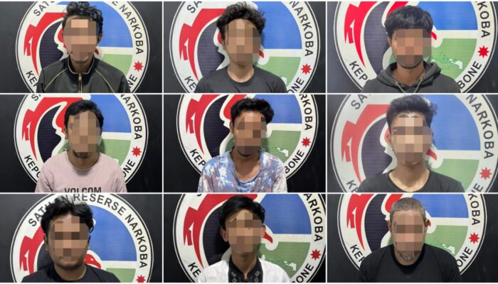 Petakan Wilayah Rawan Narkoba, Polres Bone Berhasil Tangkap 9 Pelaku dalam Sepekan