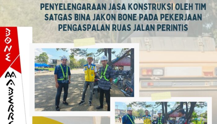 Tim Satgas Bina Jasa Konstruksi Bone Lakukan Pengawasan Ketat Proyek Pengaspalan Ruas Jalan