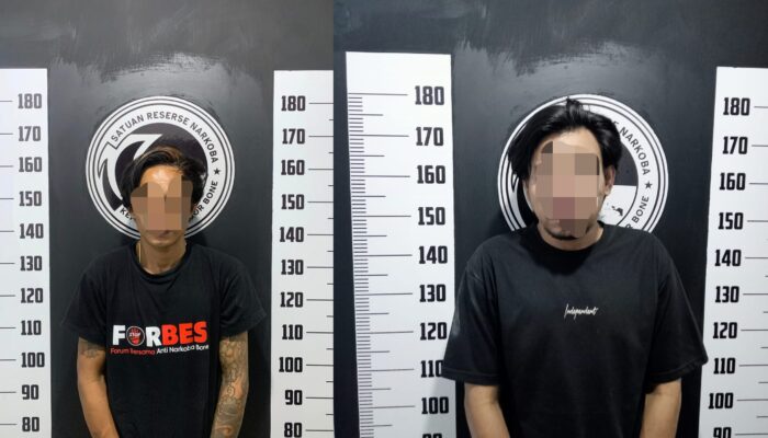 Satresnarkoba Polres Bone Ringkus Dua Pelaku Narkotika di Barebbo