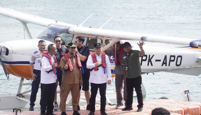 Menhub RI bersama Gubernur Sulsel Luncurkan Sea Plane di CPI Makassar