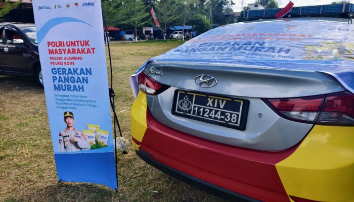 Polsek Ulaweng Gelar Gerakan Pangan Murah di Perkemahan HUT ke-80 RI