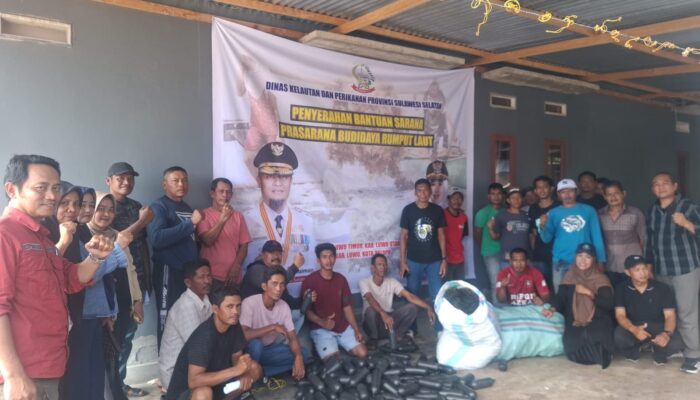 Pemprov Sulsel Salurkan 141 Ton Bibit Rumput Laut dan 117 Ribu Pelampung di Luwu Raya