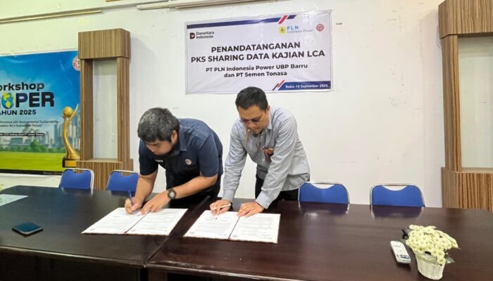 PT Semen Tonasa dan PLN Indonesia Power Barru Tandatangani Kerja Sama Life Cycle Assessment