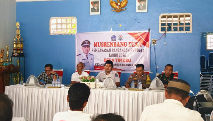 Buka Musrenbangdes , Kades Timusu: Usulan Masyarakat Bawa Perubahan di Desa
