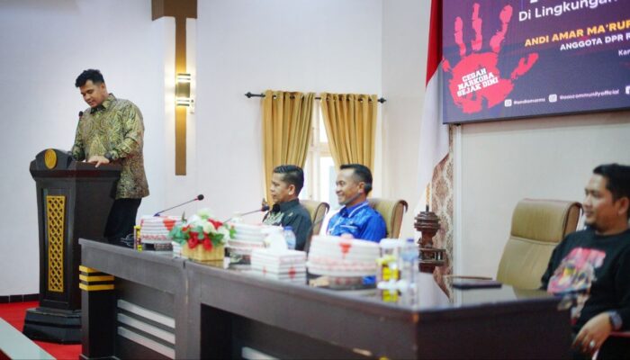 Andi Amar Maruf Sulaiman Sosialisasi Bahaya Narkoba di Bone, Siapkan Hadiah bagi Pelajar Pelapor Narkoba