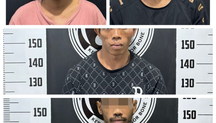 Polres Bone Ungkap 3 Kasus Narkoba dalam Sehari, Empat Pelaku Diamankan