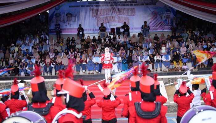 Ratusan Pelajar Tampilkan Aksi Marching Band Semarakkan Sumpah Pemuda di Pangkep