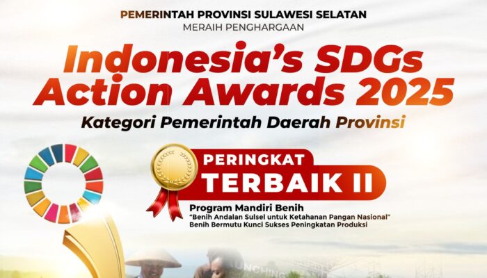 Prestasi Sulsel,  Program Mandiri Benih Diganjar SDGs Action Awards 2025