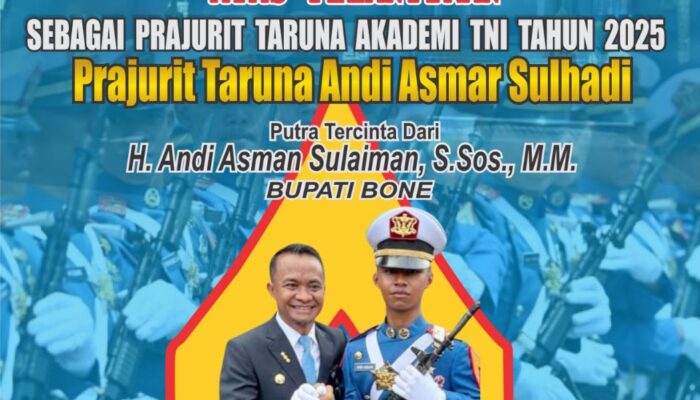 Putra Bupati Bone Dilantik Taruna Akademi TNI 2025, Dandim 1407 Bone: Jadilah Kebanggaan TNI dan Bangsa