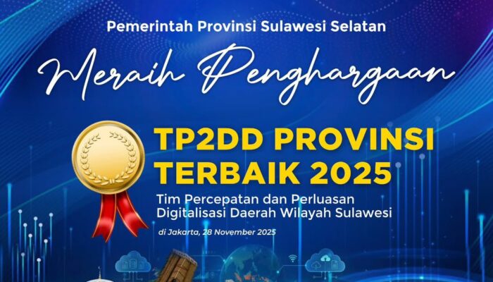 Gubernur Sulsel : Penghargaan TP2DD 2025 Jadi Motivasi Tingkatkan Kinerja Digitalisasi Sulsel
