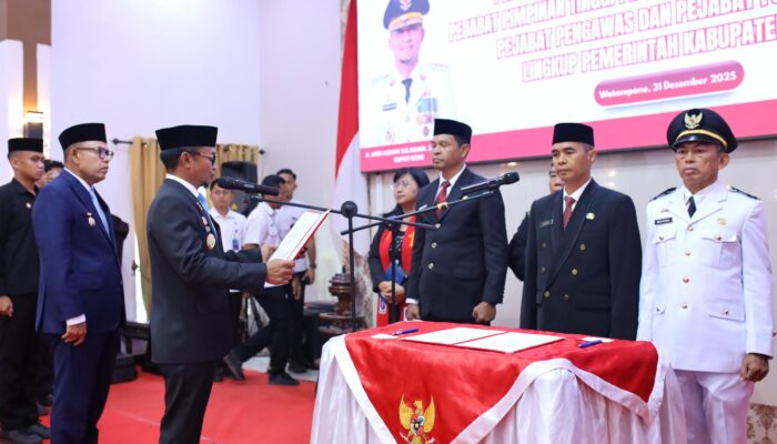 Bupati Bone Lantik 125 Pejabat, Termasuk 11 Kepala OPD Baru, Berikut Nama-namanya