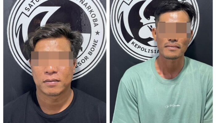 Satresnarkoba Polres Bone Amankan Dua Terduga Penyalahguna Sabu