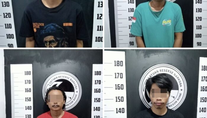 Satresnarkoba Polres Bone Tangkap Empat Pelaku Jaringan Sabu di Tellu Siattingge