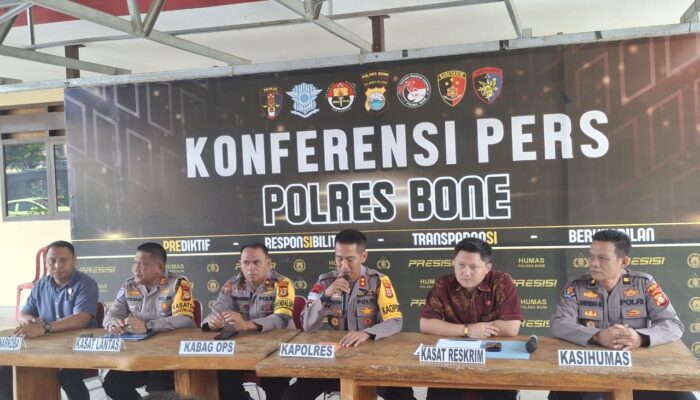 Polres Bone Rilis Akhir Tahun 2025, Kamtibmas Kondusif dan Kecelakaan Lalu Lintas Menurun