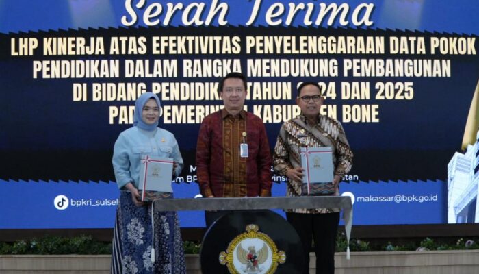 Wakil Bupati Bone Hadiri Penyerahan LHP BPK Semester II 2025 di Makassar