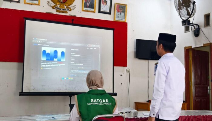 Pemdes Seberang Fasilitasi Penyuluh -Petani Ikuti Zoom Panen Raya-Pengumuman Swasembada Pangan