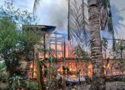 Waspada Kebakaran! Tiga Rumah Panggung di Telle Ajangale Terbakar