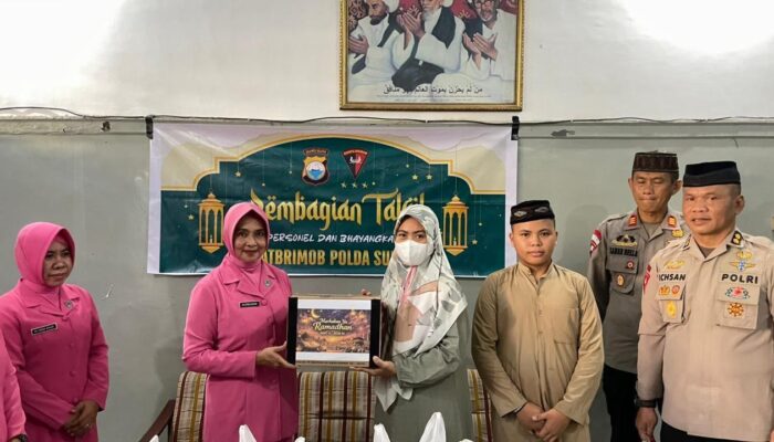 Sat Brimob Polda Sulsel Salurkan Sembako dan Takjil di Panti Asuhan An Nur pada Program Ramadan Berbagi