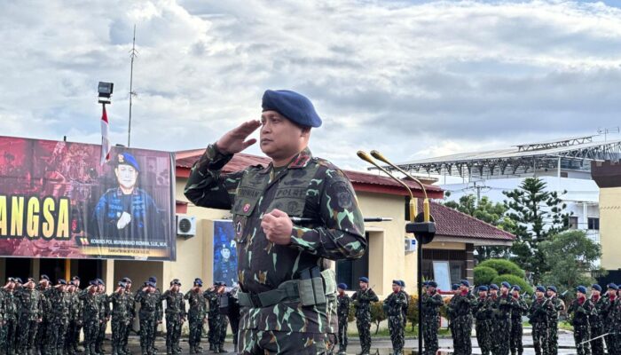 Upacara Hari Kesadaran Nasional, Dansat Brimob Polda Sulsel Tekankan Kesiapsiagaan dan Profesionalisme Jelang Ramadan