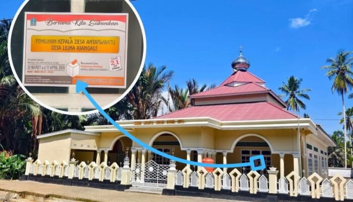 Panitia Pilkades PAW Desa Lilina Ajangale Umumkan Pendaftaran Balon Kades di Masjid