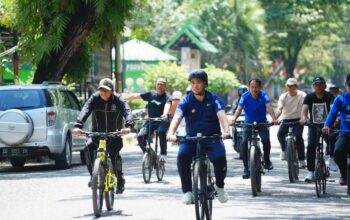 Bupati Pangkep Pimpin ASN Bersepeda ke Kantor, Program Bike to Work Mulai Digalakkan