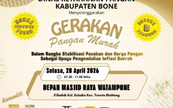 Dinas Ketahanan Pangan Bone Gelar Gerakan Pangan Murah, Kadis Andi Zainal Wahyudi Ajak Warga Manfaatkan