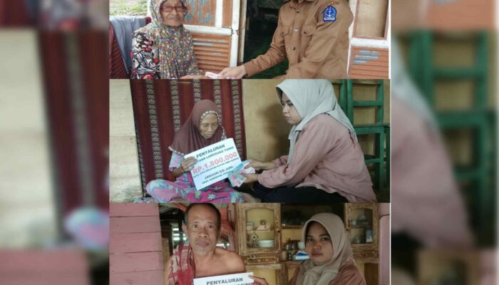 FOTO: Pemdes Seberang Bone Salurkan BLT Langsung ke Rumah KPM