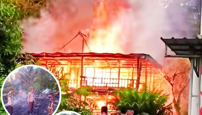 Innalillah… Dilalap Si Jago Merah, Rumah Panggung Rata dengan Tanah di Desa Lilina Ajangale