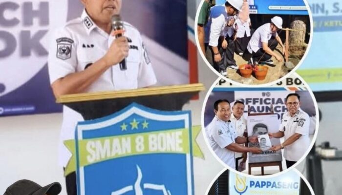 Wabup Andi Akmal Peletakan Batu Pertama Panggung Kreasi- Peresmian Studio Podcast SMAN 8 Bone