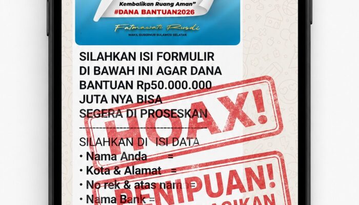 Waspada! Penipu Catut Nama Wagub Sulsel Lewat WhatsApp