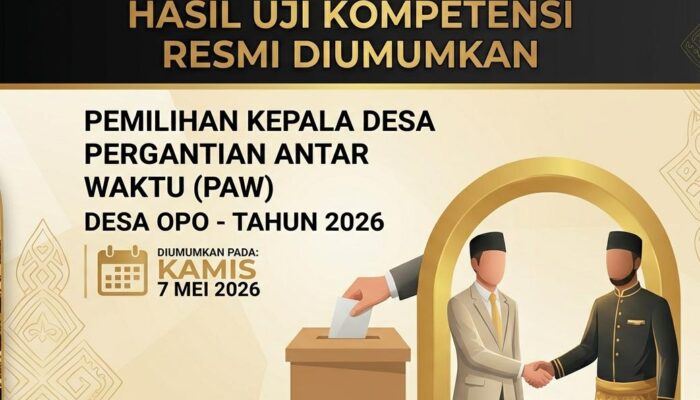Hasil Uji Kompetensi Pilkades PAW Desa Opo Bone Keluar, 4 Pendaftar, 1 Dinyatakan Gugur