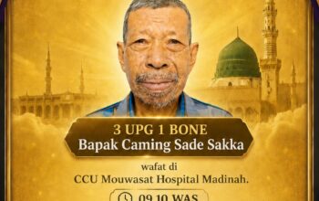 Jemaah Haji Asal Dua Boccoe Bone Wafat di Madinah