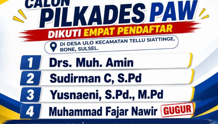 Tiga Calon Lolos Uji Kompetensi Pilkades PAW Desa Ulo Bone, Satu Gugur