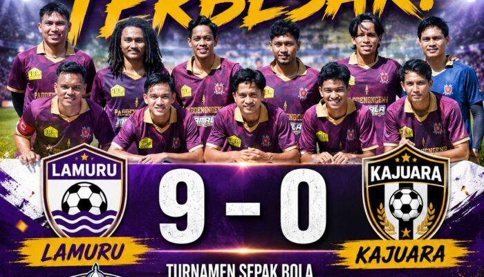 Kemenangan Terbesar di BBC! Laskar Paddengngeng Lamuru Libas Kajuara 9-0