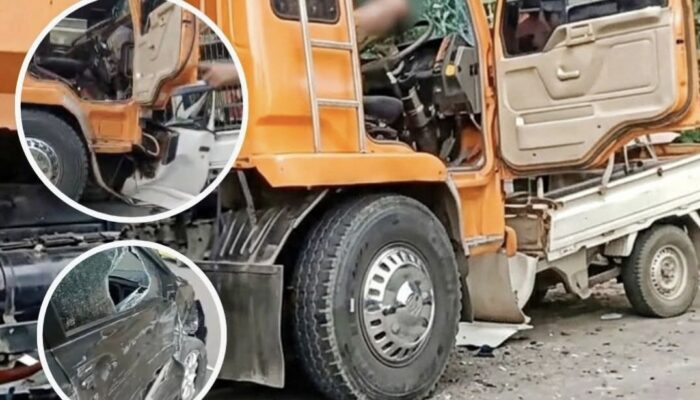 Kecelakaan Beruntun Libatkan Tiga Kendaraan di Tellu Siattinge Bone, Sopir Pick Up Luka Parah