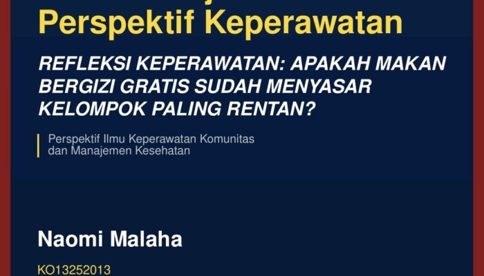 OPINI : MBG, Ditinjau dari Perspektif Keperawatan