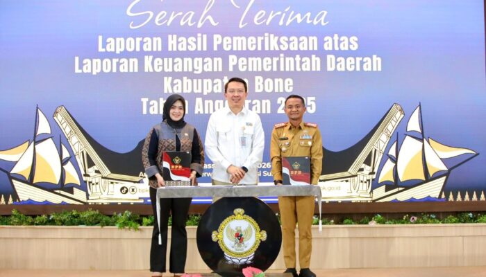 Bupati Didampingi Ketua DPRD Terima WTP ke-11, Bukti Tata Kelola Keuangan Bone Makin Solid