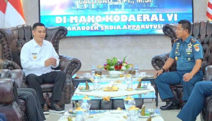 Bupati Pangkep Temui Panglima Komando Daerah Angkatan Laut VI Makassar Perkuat Kolaborasi Pembangunan Kepulauan