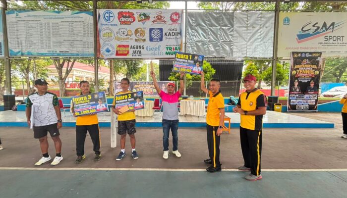 BupAAS Support Hadiah Juara Turnamen Tenis HUT Bhayangkara ke-80