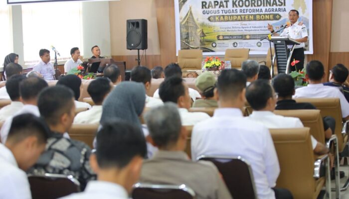 Bupati Bone Pimpin Rakor Reforma Agraria, Fokus Wujudkan Kepastian Hukum dan Kesejahteraan Masyarakat