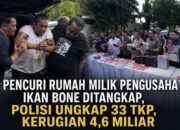 Pencuri Rumah Milik Pengusaha Ikan Bone Ditangkap, Polisi Ungkap 33 TKP, Kerugian 4,6 Miliar